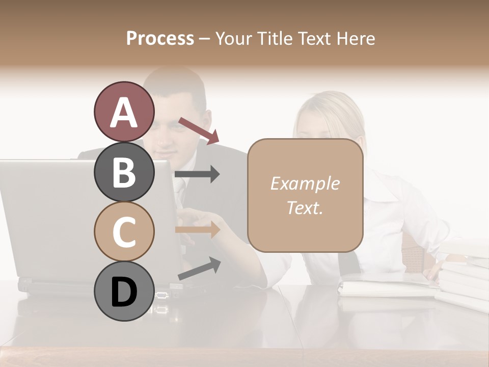 Blurred Pedestrians In Modern Passageway PowerPoint Template