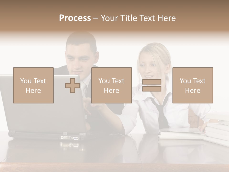 Blurred Pedestrians In Modern Passageway PowerPoint Template