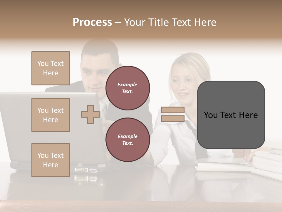 Blurred Pedestrians In Modern Passageway PowerPoint Template
