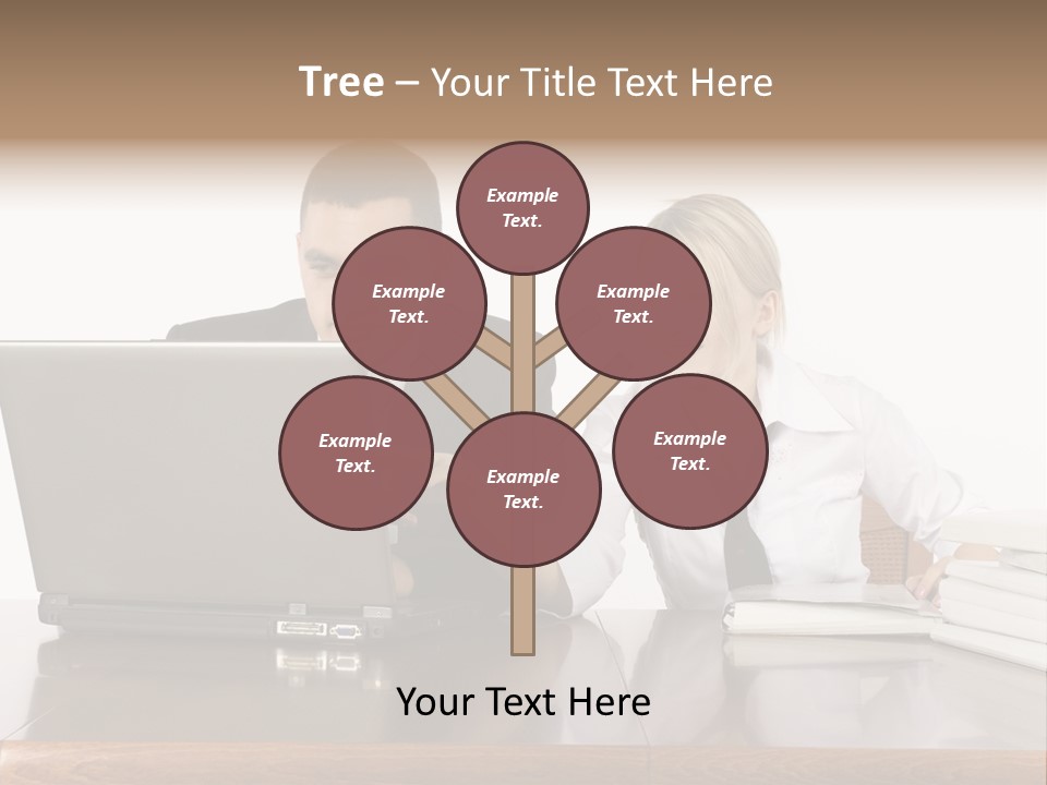 Blurred Pedestrians In Modern Passageway PowerPoint Template