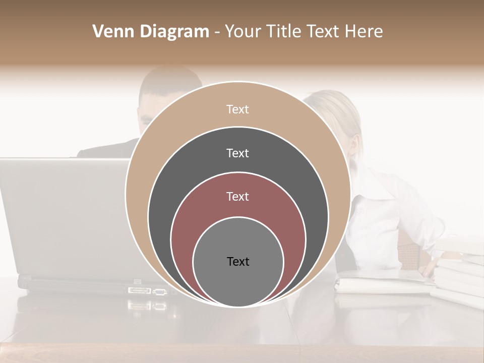 Blurred Pedestrians In Modern Passageway PowerPoint Template