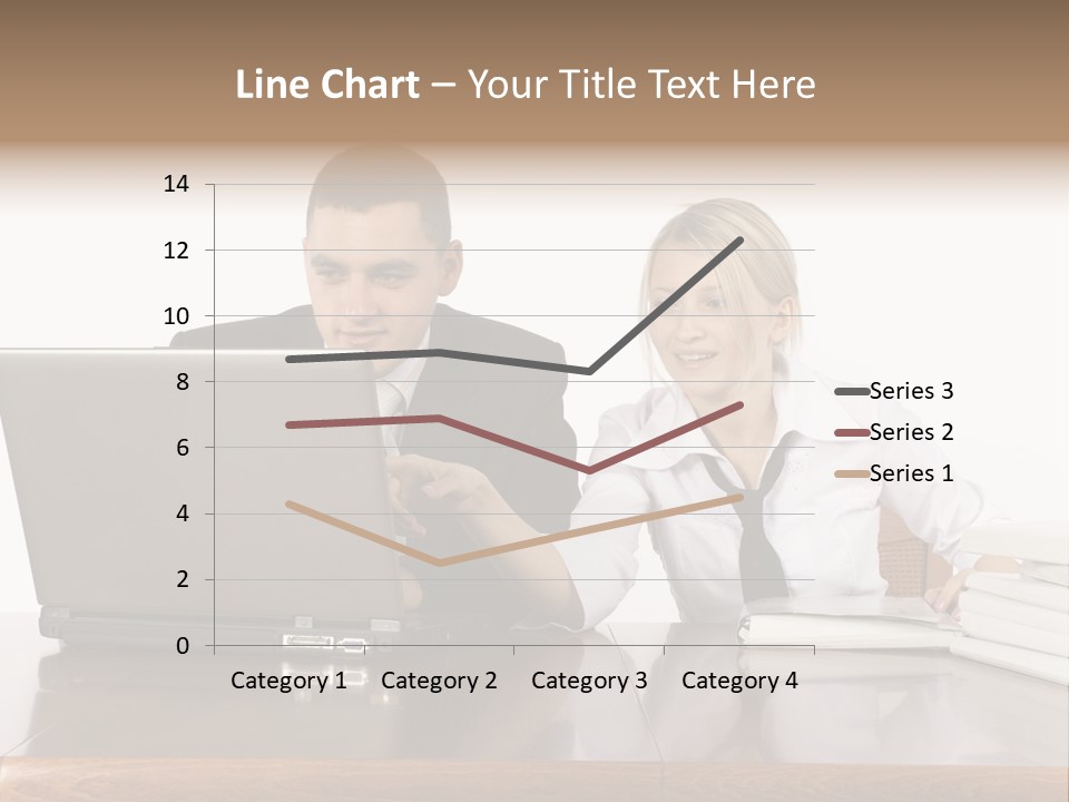 Blurred Pedestrians In Modern Passageway PowerPoint Template