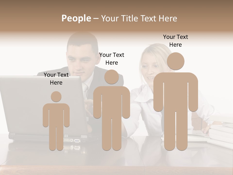 Blurred Pedestrians In Modern Passageway PowerPoint Template