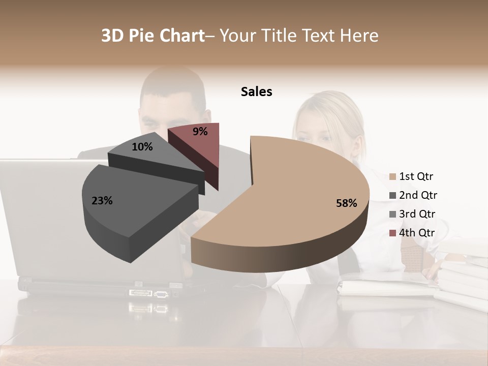 Blurred Pedestrians In Modern Passageway PowerPoint Template
