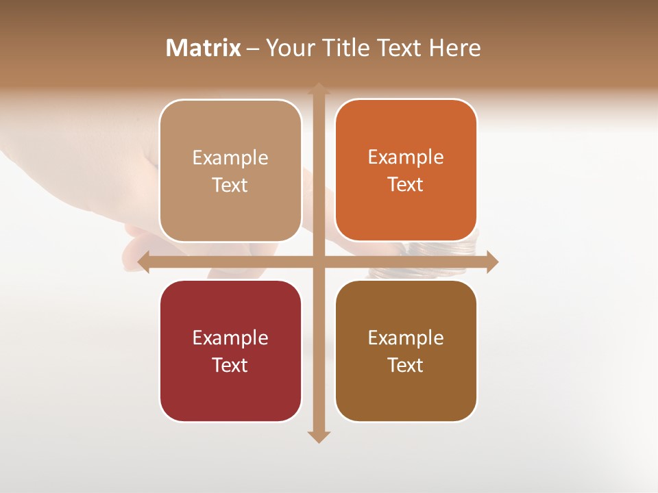 Hand With Coins PowerPoint Template