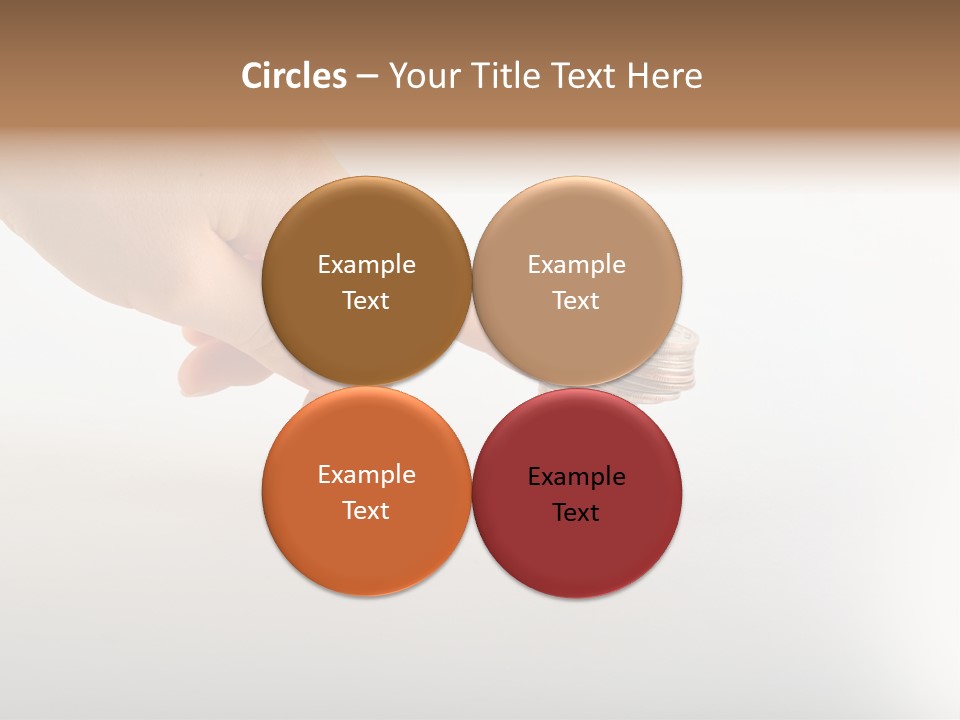 Hand With Coins PowerPoint Template