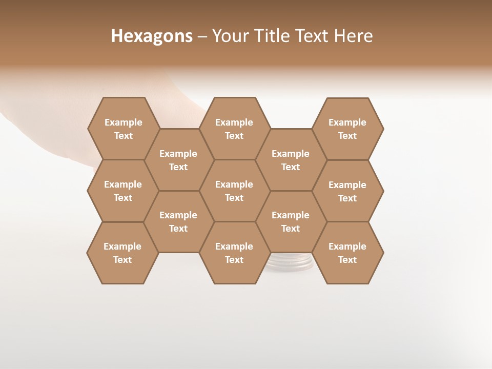 Hand With Coins PowerPoint Template