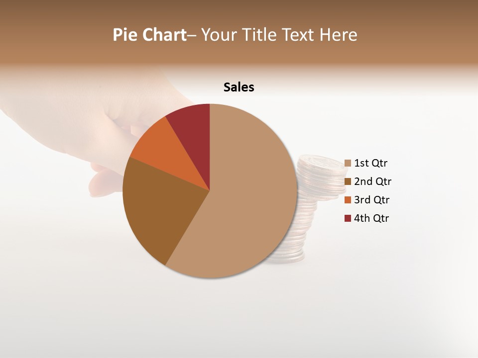 Hand With Coins PowerPoint Template