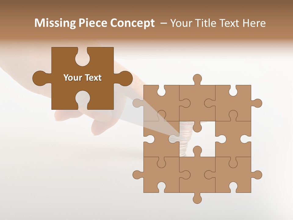 Hand With Coins PowerPoint Template