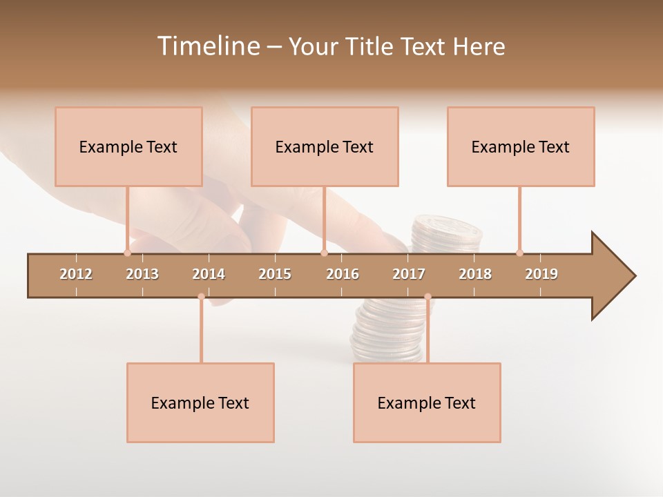 Hand With Coins PowerPoint Template