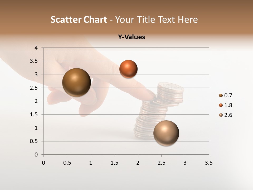 Hand With Coins PowerPoint Template