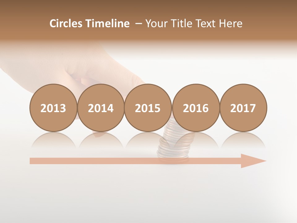 Hand With Coins PowerPoint Template