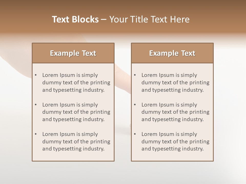 Hand With Coins PowerPoint Template