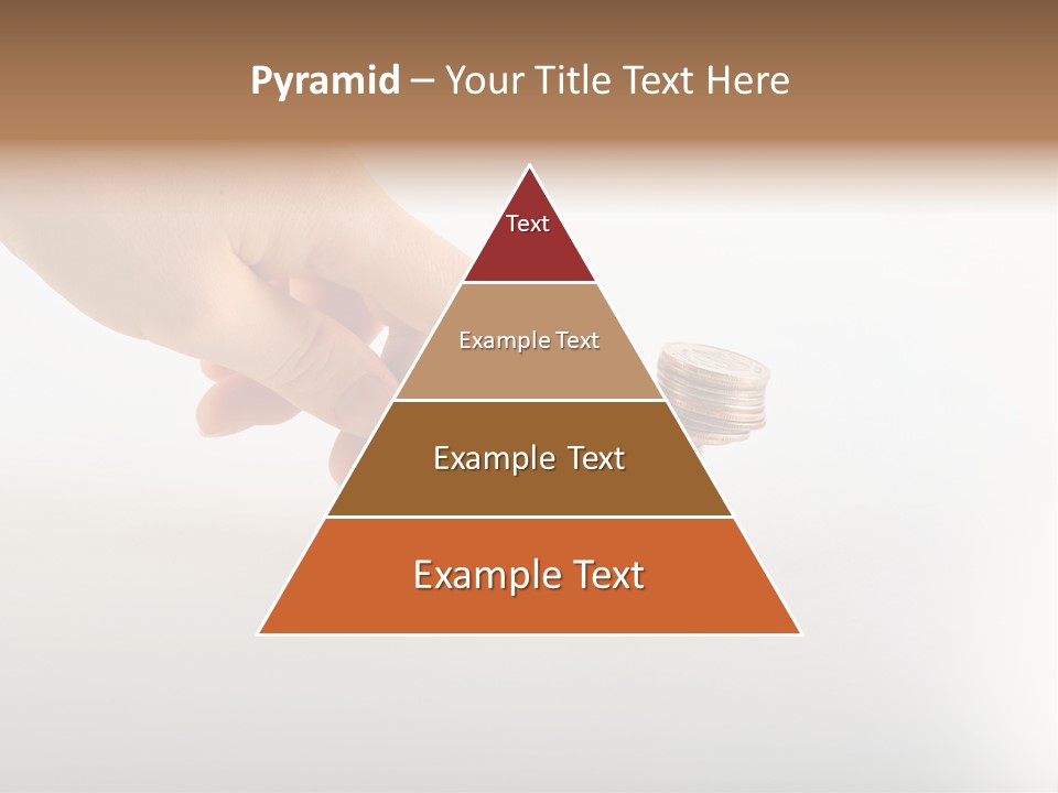 Hand With Coins PowerPoint Template