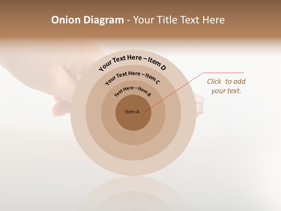 Hand With Coins PowerPoint Template