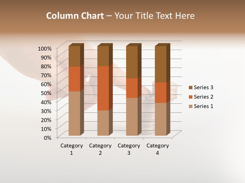Hand With Coins PowerPoint Template