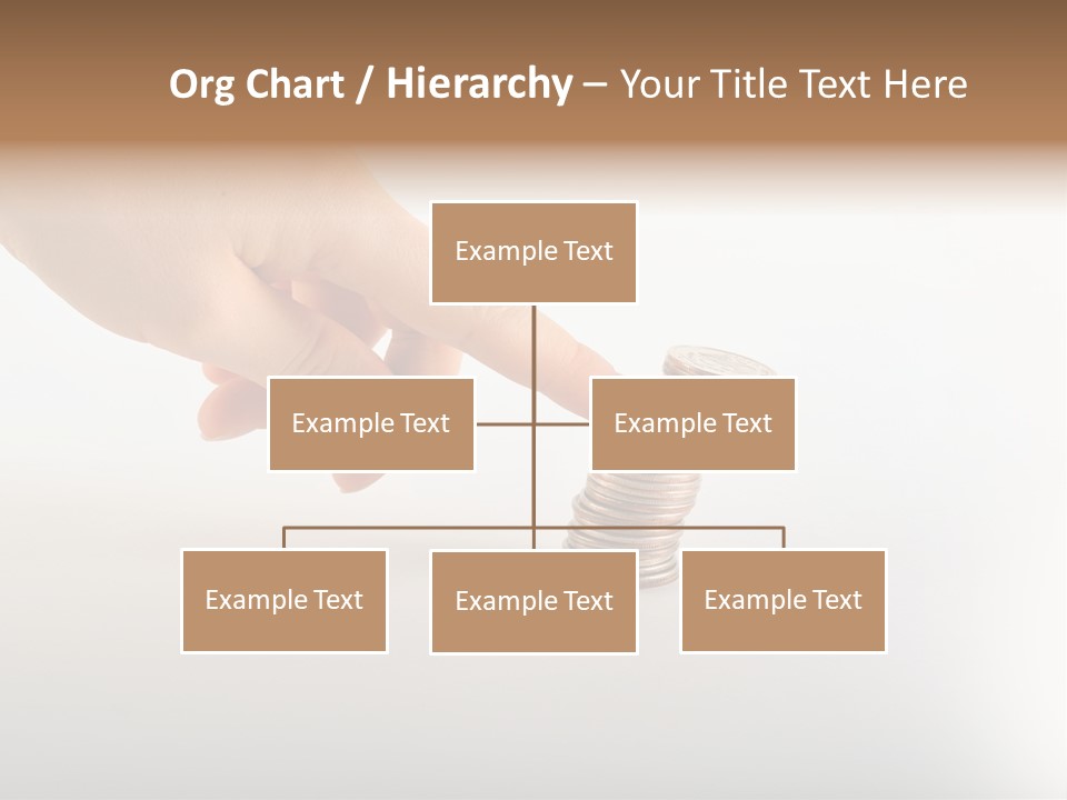 Hand With Coins PowerPoint Template