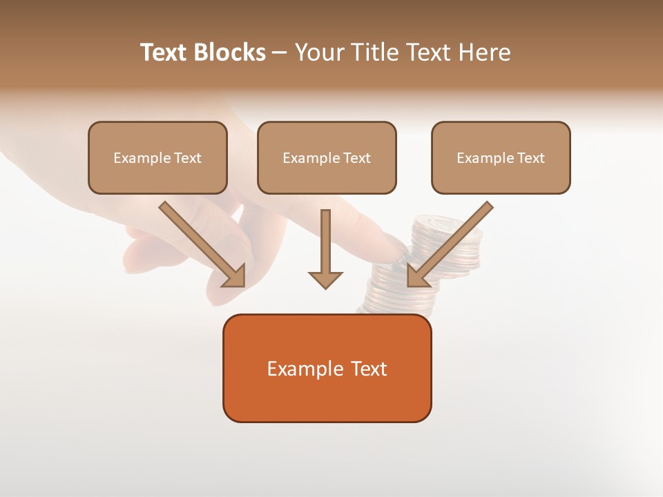 Hand With Coins PowerPoint Template