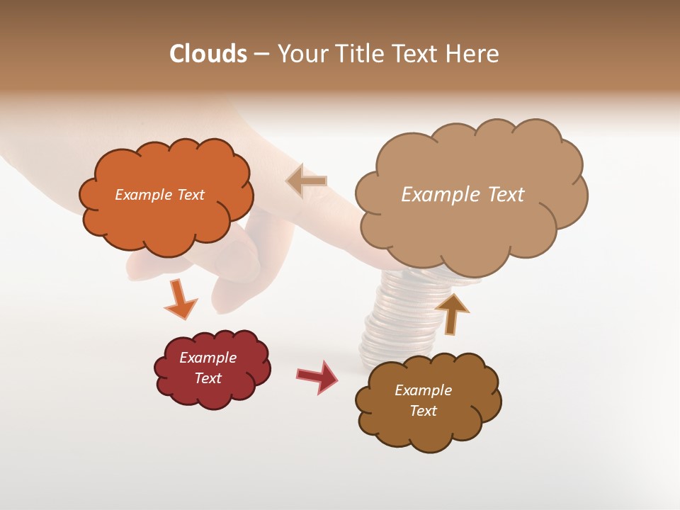 Hand With Coins PowerPoint Template