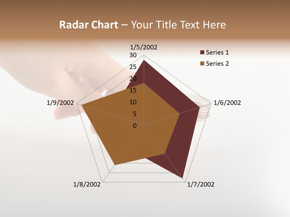 Hand With Coins PowerPoint Template