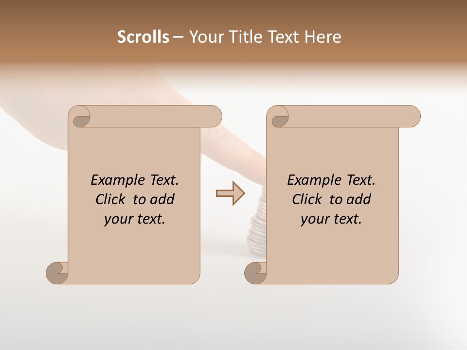 Hand With Coins PowerPoint Template