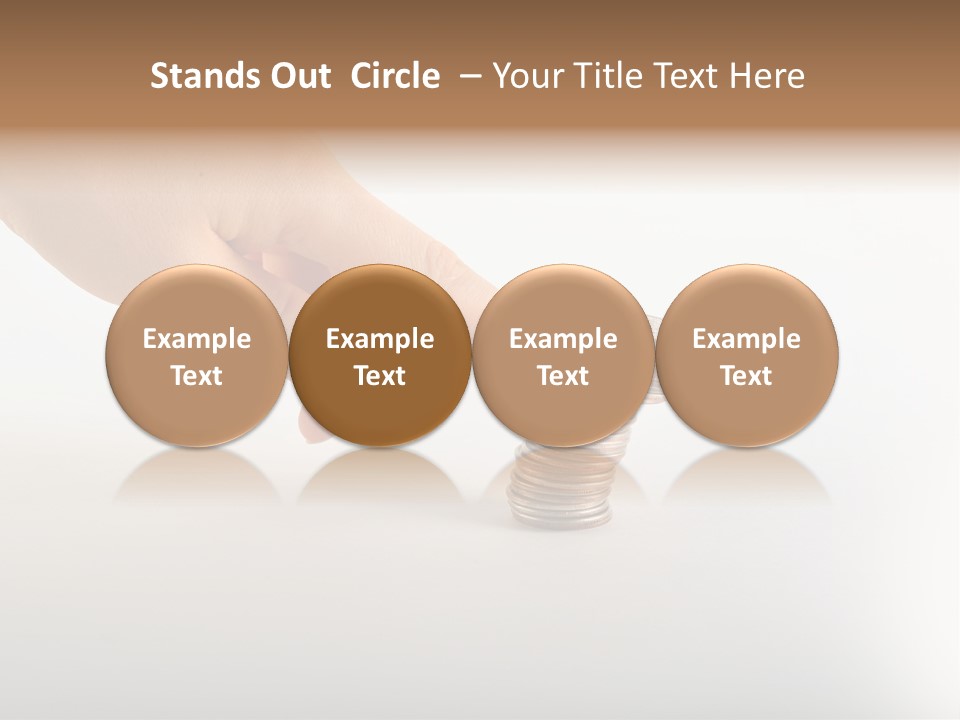 Hand With Coins PowerPoint Template