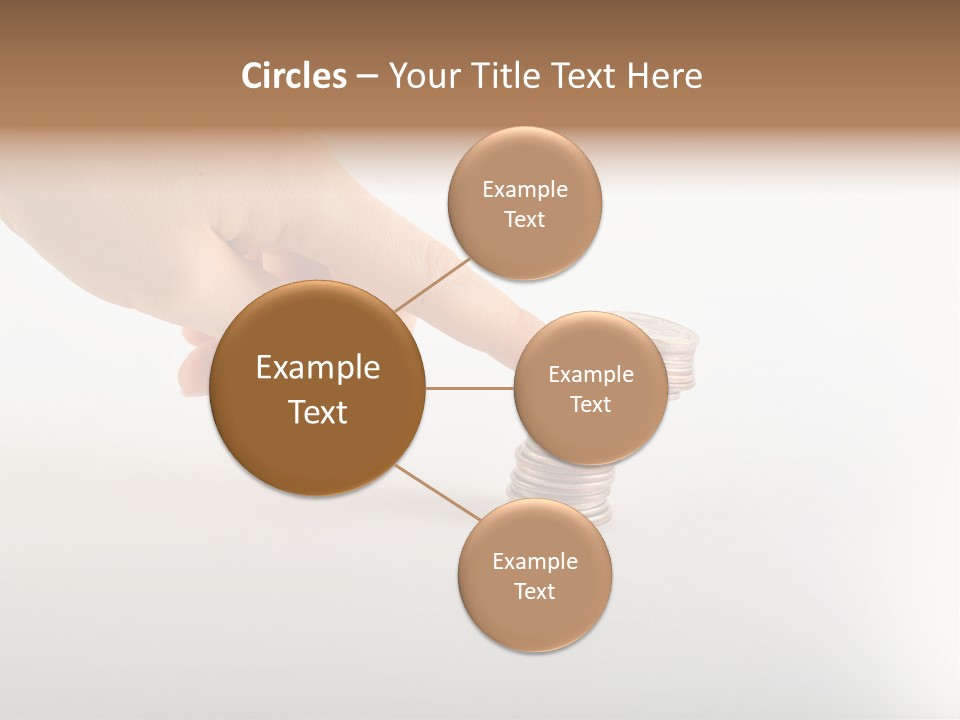 Hand With Coins PowerPoint Template
