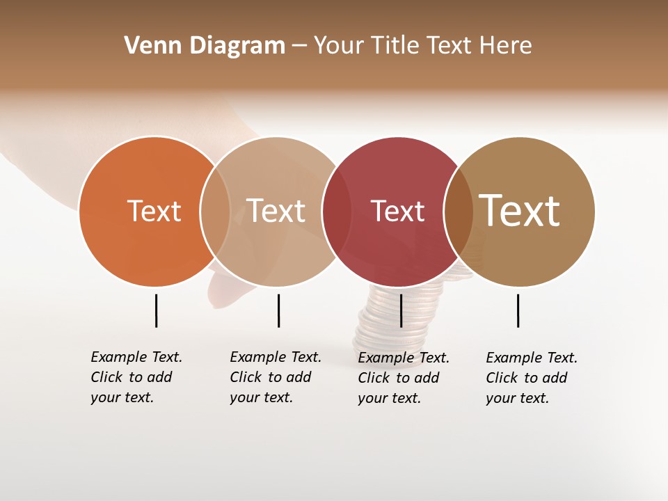 Hand With Coins PowerPoint Template