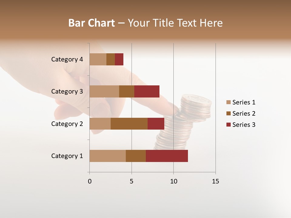 Hand With Coins PowerPoint Template