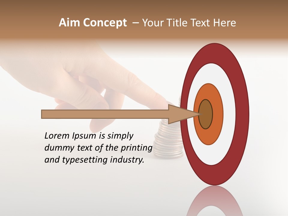 Hand With Coins PowerPoint Template