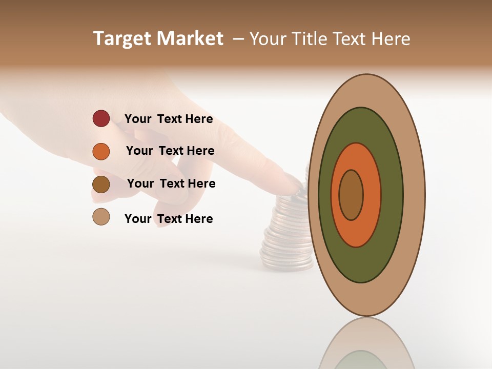 Hand With Coins PowerPoint Template