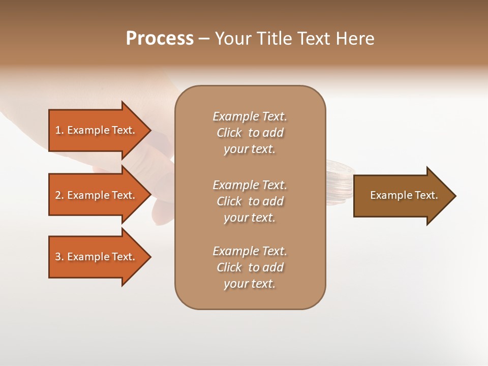 Hand With Coins PowerPoint Template