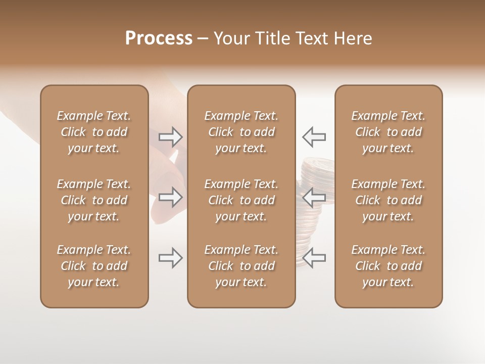 Hand With Coins PowerPoint Template