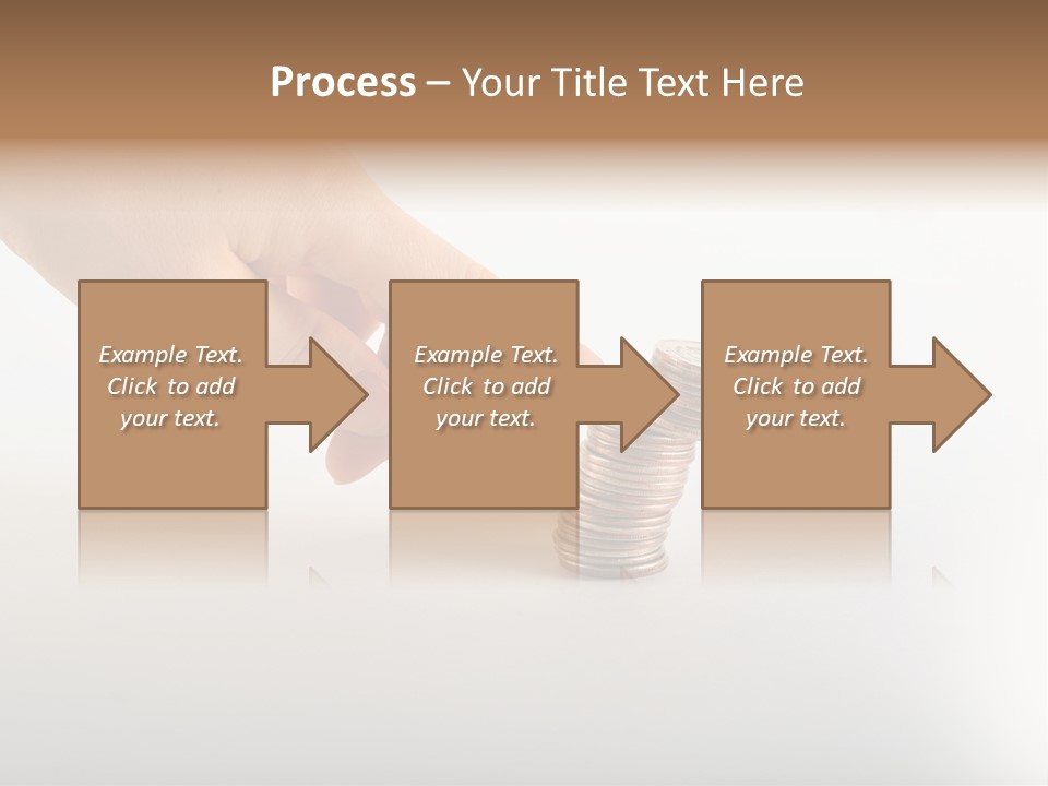 Hand With Coins PowerPoint Template