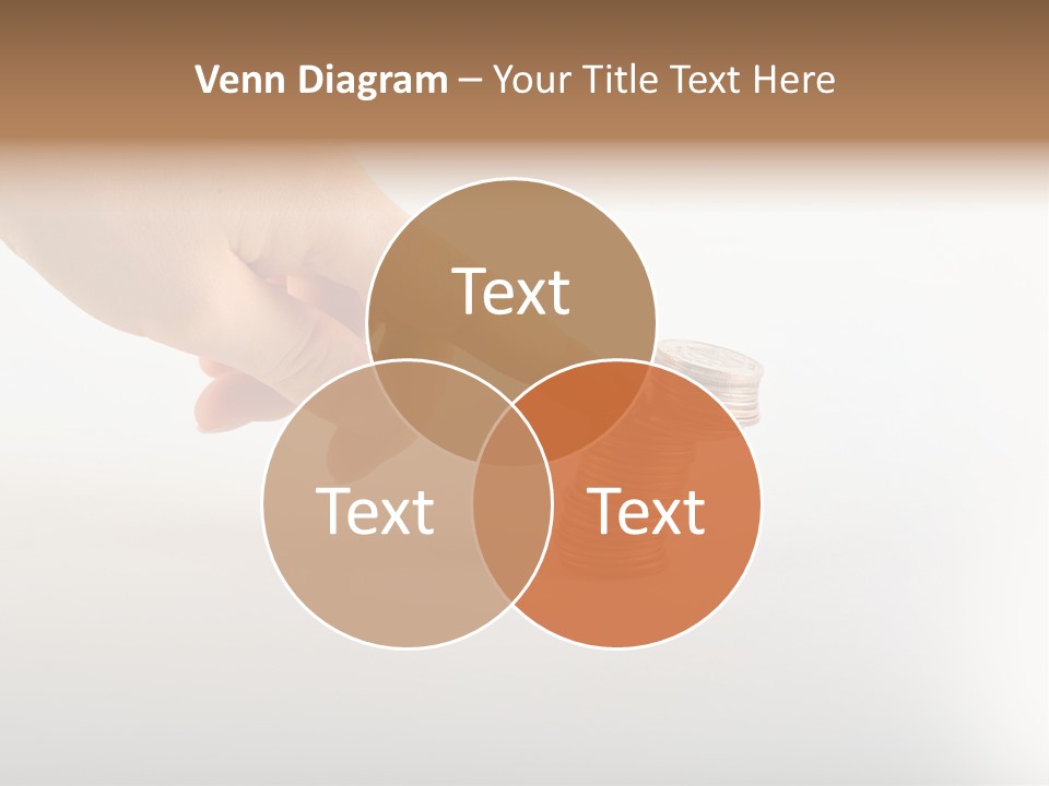 Hand With Coins PowerPoint Template