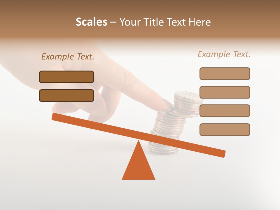 Hand With Coins PowerPoint Template