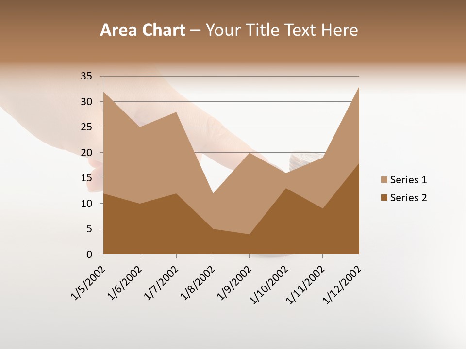 Hand With Coins PowerPoint Template