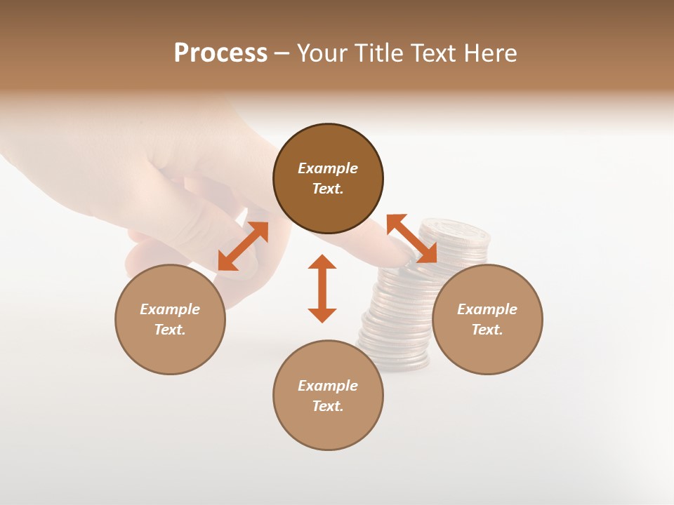 Hand With Coins PowerPoint Template