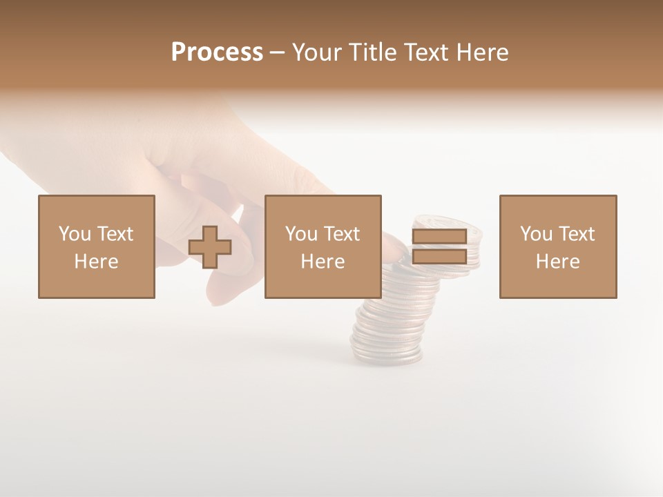 Hand With Coins PowerPoint Template