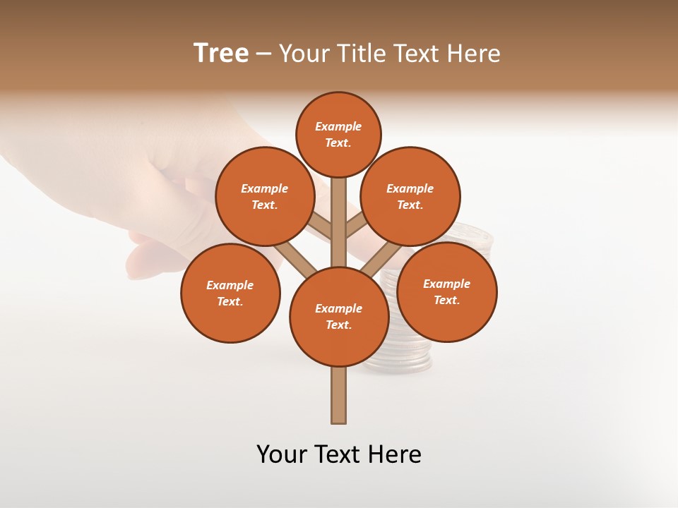Hand With Coins PowerPoint Template