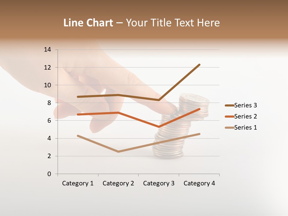 Hand With Coins PowerPoint Template