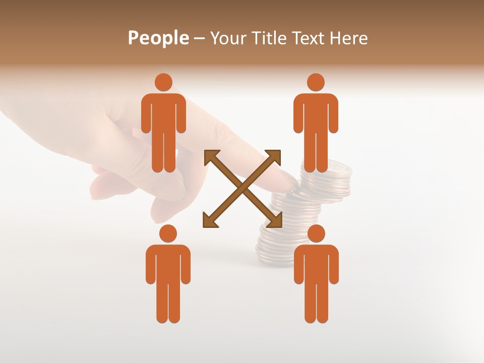 Hand With Coins PowerPoint Template