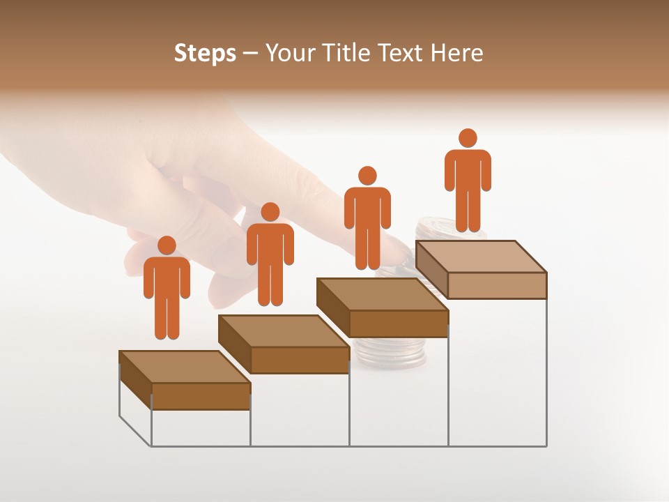 Hand With Coins PowerPoint Template