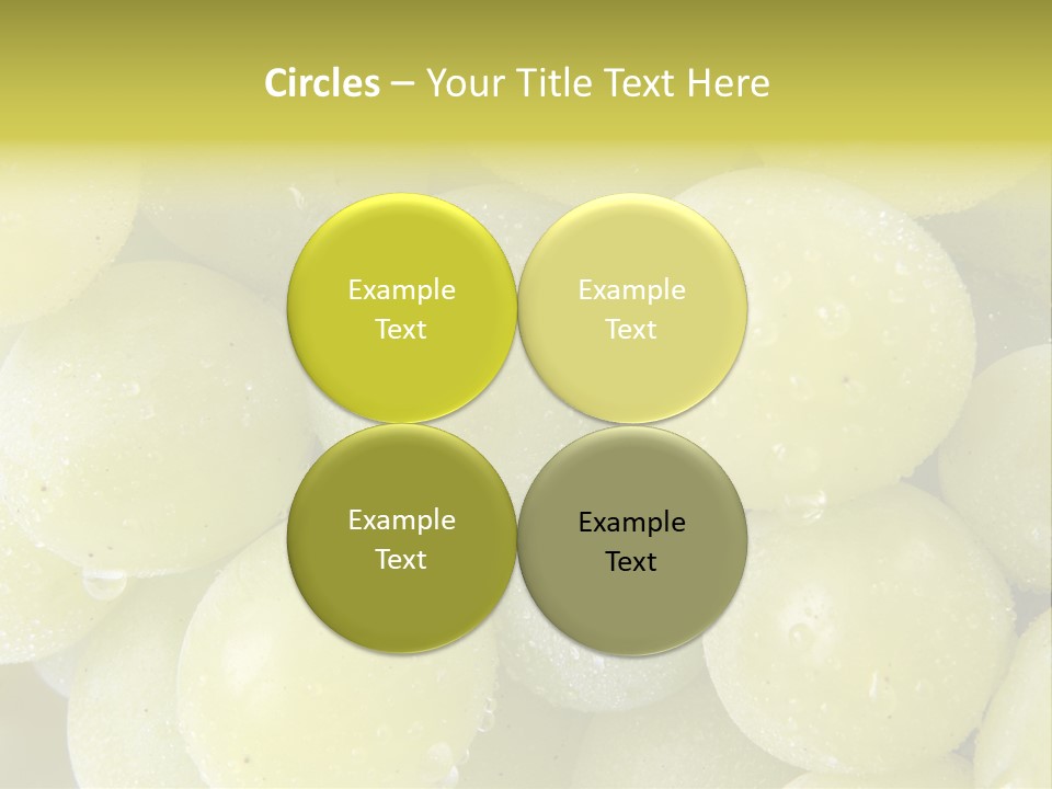 Close Up Of Green Grapes PowerPoint Template