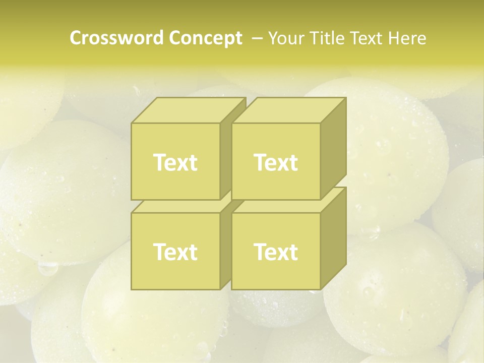 Close Up Of Green Grapes PowerPoint Template