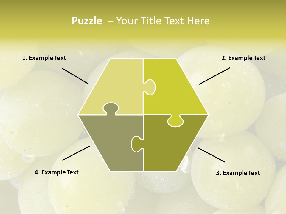 Close Up Of Green Grapes PowerPoint Template