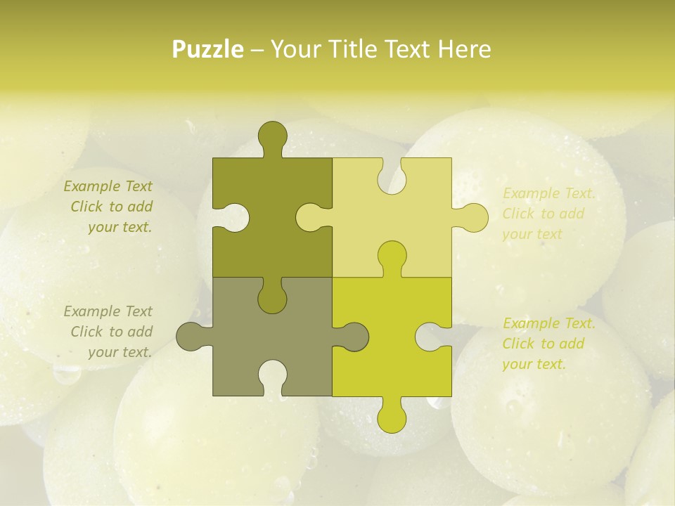Close Up Of Green Grapes PowerPoint Template