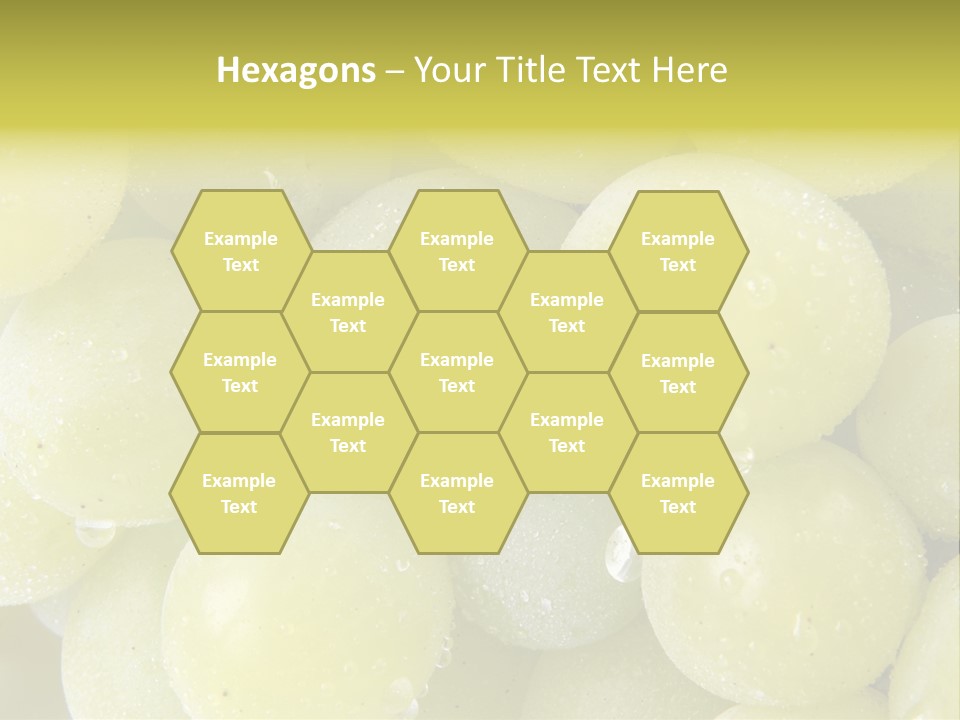 Close Up Of Green Grapes PowerPoint Template
