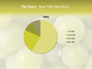 Close Up Of Green Grapes PowerPoint Template