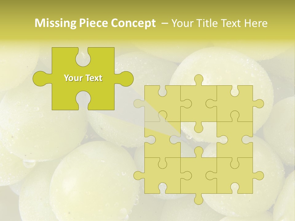 Close Up Of Green Grapes PowerPoint Template